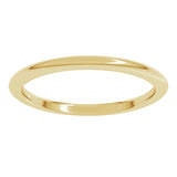 18K Yellow Gold 1.5 mm Comfort-Fit Half Round Band Size 5.5