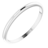 10K White Gold 1.5 mm Half Round Band Size 7
