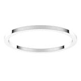 14K White Gold 1 mm Flat Band Size 6