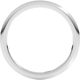 14K White Gold 1 mm Comfort-Fit Half Round Band Size 6