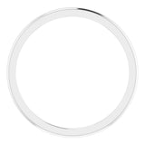 14K White Gold 1 mm Half Round Band Size 5.5