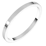 14K White Gold 1.5 mm Flat Band Size 7.5