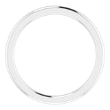 14K White Gold 1.5 mm Comfort-Fit Half Round Band Size 6