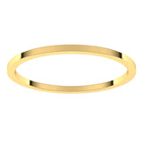 14K Yellow Gold 1 mm Flat Band Size 5.5
