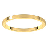 14K Yellow Gold 1.5 mm Flat Band Size 8.5