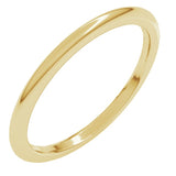 14K Yellow Gold 1.5 mm Comfort-Fit Half Round Band Size 5