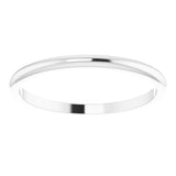 Platinum 1.5 mm Half Round Band Size 7