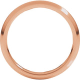 14K Rose Gold 2.5 mm Comfort-Fit Half Round Band Size 5