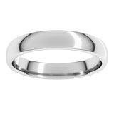 14K White Gold 3.5 mm Lightweight Comfort-Fit Half Round Band Size 5