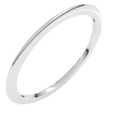 Platinum 1 mm Comfort-Fit Half Round Band Size 6.5