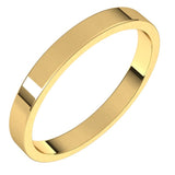 14K Yellow Gold 2.5 mm Flat Band Size 5