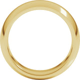 14K Yellow Gold 8 mm Comfort-Fit Half Round Band Size 12