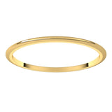 18K Yellow Gold 1 mm Half Round Band Size 6
