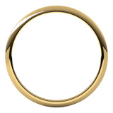 14K Yellow Gold 1 mm Half Round Band Size 8