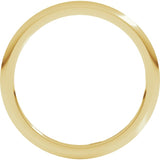 14K Yellow Gold 1 mm Comfort-Fit Half Round Band Size 7.5