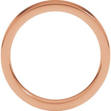 14K Rose Gold 4 mm Comfort-Fit Flat Band Size 8.5