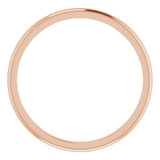 10K Rose Gold 1.5 mm Half Round Band Size 5