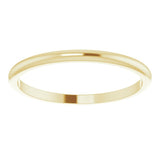10K Yellow Gold 1.5 mm Half Round Band Size 8.5