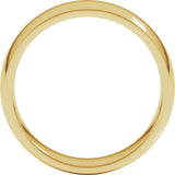 18K Yellow Gold 6 mm Lightweight Comfort-Fit Half Round Band Size 7