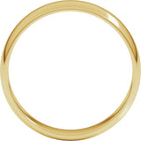 10K Yellow Gold 5 mm Lightweight Half Round Band Size 11