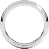 14K White Gold 5 mm Comfort-Fit Half Round Band Size 11.5