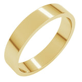 14K Yellow Gold 4 mm Flat Band Size 8.5