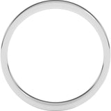 14K White Gold 3 mm Flat Band Size 6.5