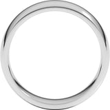 14K White Gold 7 mm Lightweight Comfort-Fit Half Round Band Size 5