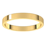 10K Yellow Gold 2.5 mm Flat Band Size 7