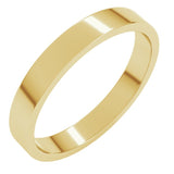 10K Yellow Gold 3 mm Flat Band Size 7.5