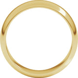 14K Yellow Gold 6 mm Half Round Band Size 13.5