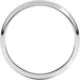 10K White Gold 3 mm Half Round Band Size 6