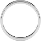 10K White Gold 5 mm Stepped-Edge Flat Band Size 11