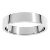 10K White Gold 4 mm Flat Band Size 9