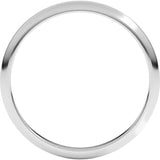 10K White Gold 2 mm Half Round Band Size 8