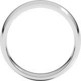 Sterling Silver 5 mm Lightweight Comfort-Fit Half Round Band Size 10.5