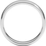 14K White Gold 6 mm Lightweight Comfort-Fit Half Round Band Size 11.5