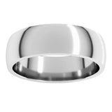 Platinum 6 mm Lightweight Comfort-Fit Half Round Band Size 12