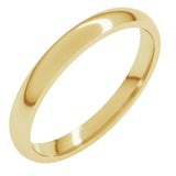 10K Yellow Gold 2.5 mm Lightweight Comfort-Fit Half Round Band Size 5.5