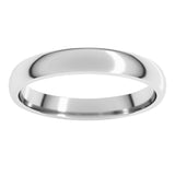 Sterling Silver 3 mm Lightweight Comfort-Fit Half Round Band Size 8.5