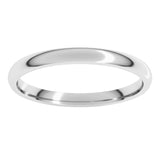 Sterling Silver 2 mm Lightweight Comfort-Fit Half Round Band Size 8
