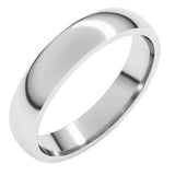 Sterling Silver 4 mm Lightweight Comfort-Fit Half Round Band Size 9.5