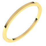 14K Yellow Gold 1 mm Flat Band Size 11