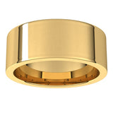 14K Yellow Gold 8 mm Comfort-Fit Flat Band Size 13.5