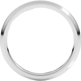 Sterling Silver 2 mm Comfort-Fit Half Round Band Size 2