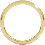 18K Yellow Gold 2.5 mm Comfort-Fit Half Round Band Size 10.5