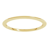 14K Yellow Gold 1 mm Comfort-Fit Half Round Band Size 10