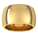 10K Yellow Gold 12 mm Comfort-Fit Half Round Band Size 5