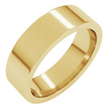 14K Yellow Gold 6 mm Comfort-Fit Flat Band Size 8