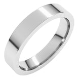 14K White Gold 4 mm Comfort-Fit Flat Band Size 5.5